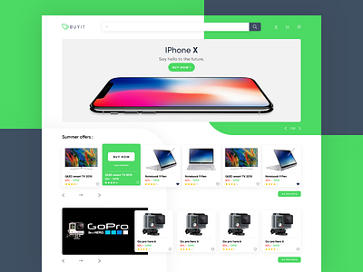 BUYIT online store colorful colors inspiration samsung tech ui ui challenge ux webapp webdesign website