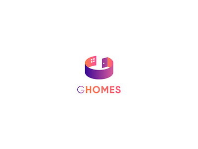 G Homes Logo branding colors design golden ratio gradiant icon illustration logo typography vector