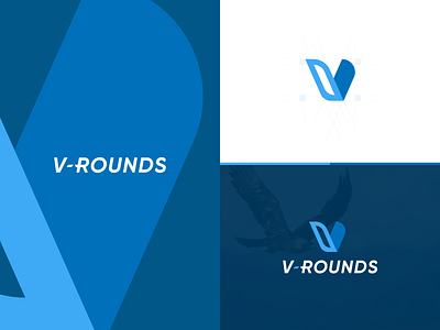 V-Rounds logo branding bussiness colors design flat fly golden ratio icon illustration logo type typography vector web webdesign website