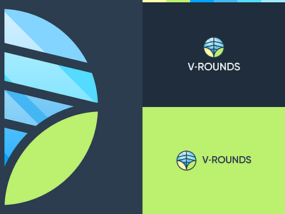 V-Rounds logo branding bussines care career colors golden ratio grow icon illustration logo typography vector webdesign