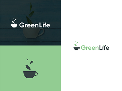 GreenLife logo branding colors concept design golden ratio green tea healthy healthy lifestyle icon idea illustration inspiration logo nature nutration tea typography vector