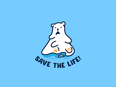 Save Life bear bear illustration bear logo branding colors design enviroment environment environment design environmental design illustration logo vector