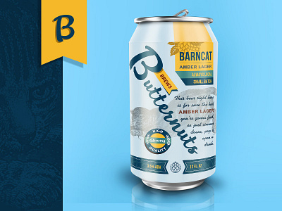 Barncat Lager amber beer beercan branding can farmhouse featured invision lager packaging typography