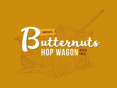 Butternuts Beers & Ales beer label brewery lettering logotype script type