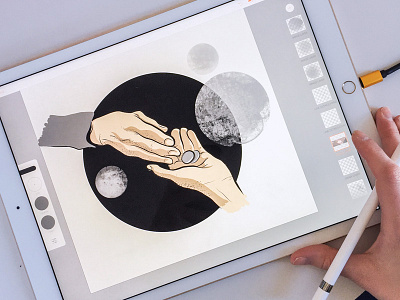 Process Illustration adobe draw apple pencil illustration neutral tones tablet