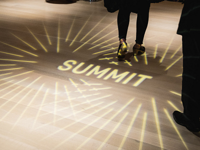 Summit Projection bursts collision conference gobo light logo projection summit