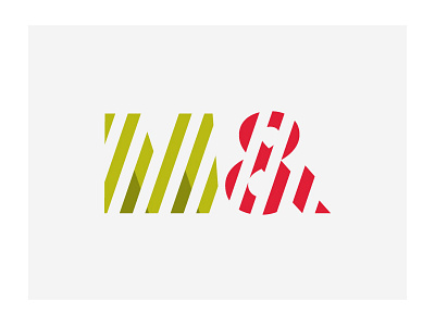 Logotype ampersand and diagonal logotype m type typography