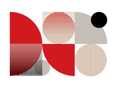 Geometric Pattern black circles geometric line pattern press publishing red stripes ui