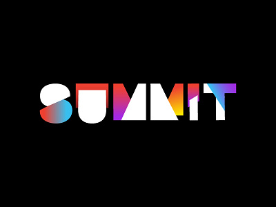 Summit Type branding bright chunky colfax conference geometric gradient lettering logo type typography