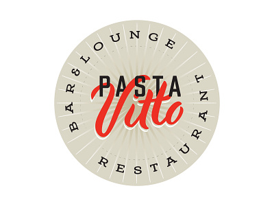 Pasta Vitto Logo Exploration calligraphy hand lettering italian logotype lounge pasta restaurant script tomato