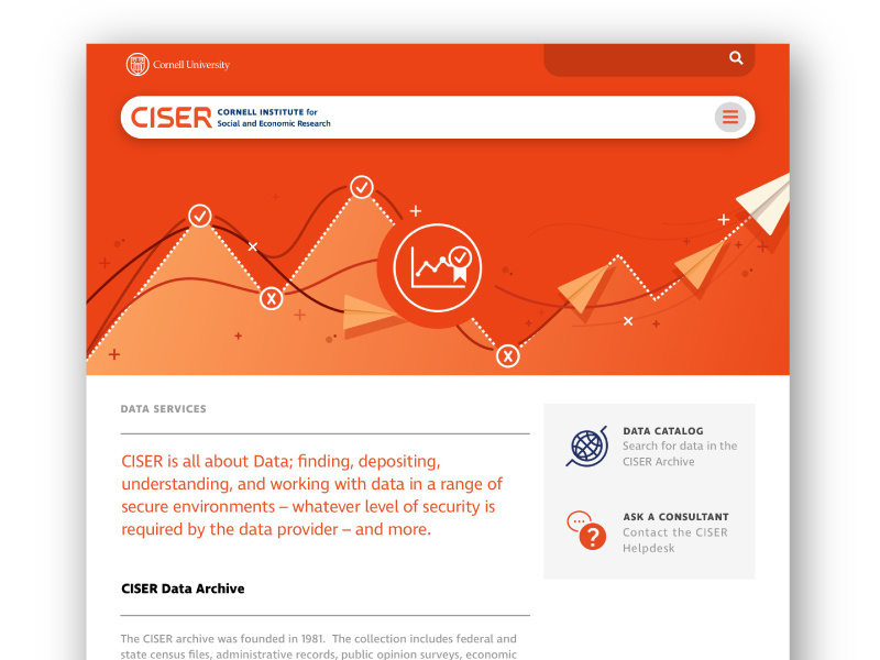 Webpage header ui ux navbar website bright orange illustration header ui