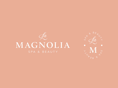 La Magnolia spa & beauty artifact azerbaijan beauty branding branding design center magnolia mark pink spa spa logo vector white