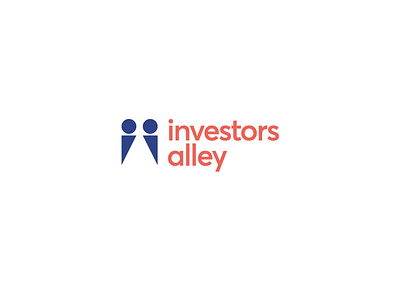 Investors Alley alley better logos blue different logo investor letter logos logo design matching colors modern modern logo orange sleek