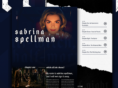 Sabrina Spellman blackletter design grunge mocktober netflix sabrina simple web