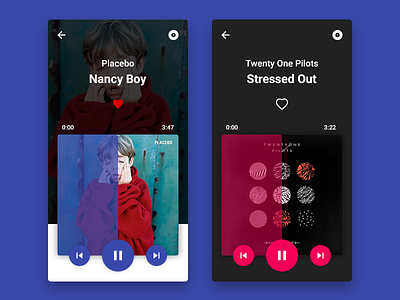 Material Player Concept clean concept free interface material music player psd song ui