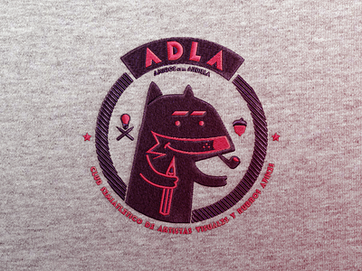 ADLA Badge logotype badge character design logo logotype vintage