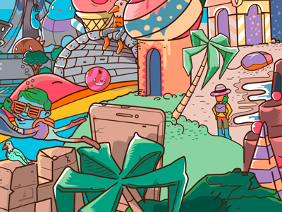 Carpet Ride box art vector illustration