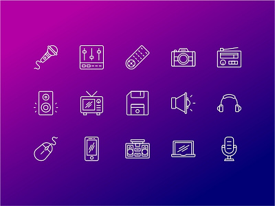 Multimedia Icon Set