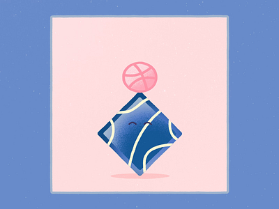Dribbble Invite 2d animation adobe after effects animation ball blue dribbble dribbble invite flatdesign game illustration motion design motiongraphics pink square triangle