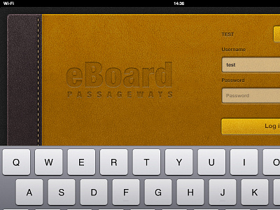 eBoard app for iPad - with keyboard app eboard ios ipad ui user interface