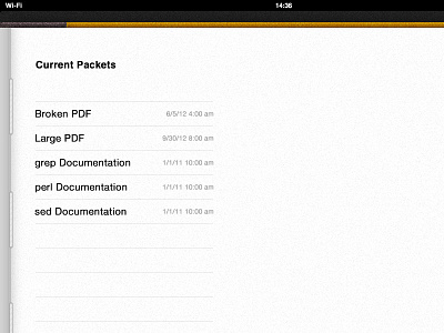 eBoard app for iPad - Current Packets app eboard ios ipad ui user interface