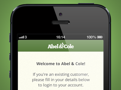 Abel & Cole iOS UI abel abel cole cole ios iphone iphone 5 ui user interface