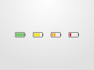 Battery Indicator Icon Set battery icon set icon sets icons set indicator ios sketch