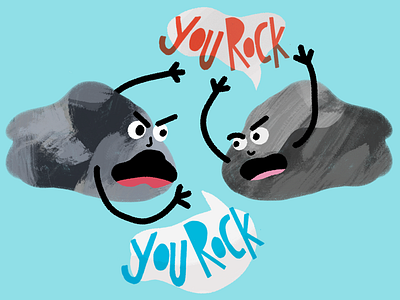 you rock illustration procreate