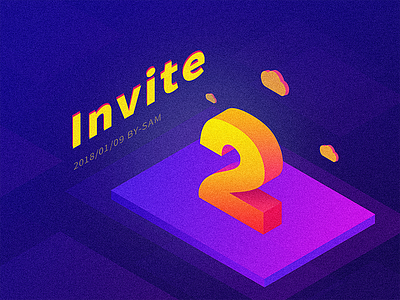 2 Dribbble Invitations icons illustrations ui