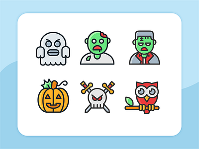 Helloween design festival filled line halloween horror icon iconset illustration october scary ui ux vector