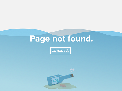 08 404 Page 404 page bottle dailyui sea