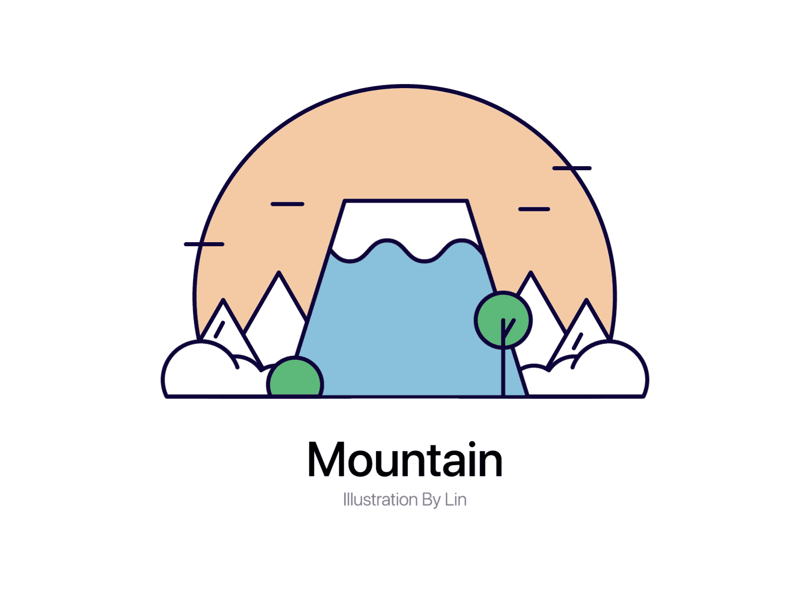 火山插画🌋 ae gif png 插图