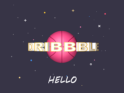 Hello Dribbble png