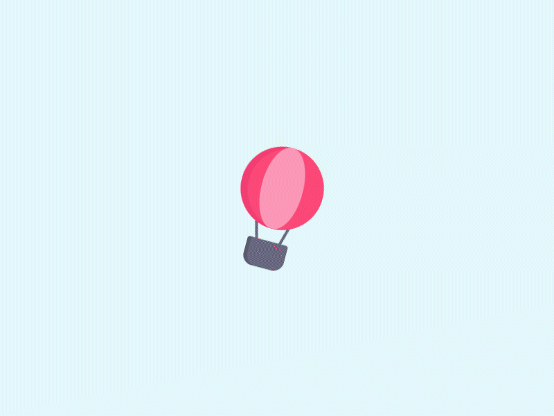 热气球 ae gif illustration