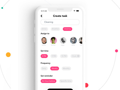 Todo & expense management app airy app assign colorful design dribble easy expenses friends hostel interaction manage management minimal product task todo tool urban urban design