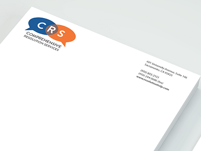 Branding - Comprehensive Resolution Services letterhead logo print