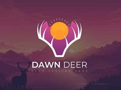 Dawn Deer Logo Concept animation brand identity branding combination mark deer logo design graphic design icon illustration logo logo design motion graphics typography ui ux vector vector logo website logo