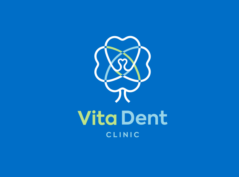 Dental center Vitadent logo design dentel center