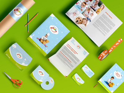 Kids Medical Center "Happy". Moskow corporate identity kids branding kids logo kids medical clinic logo design