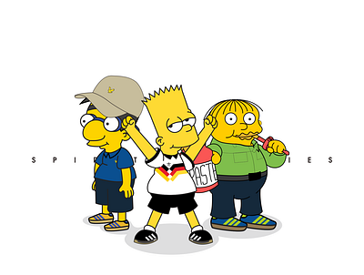 spirit casual style millhouse bart ralph illustration the simpsons