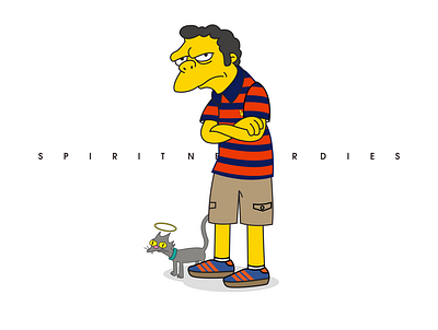 spirit casual style Moe illustration the simpsons