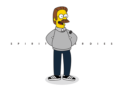 spirit casual style Ned flanders illustration the simpsons