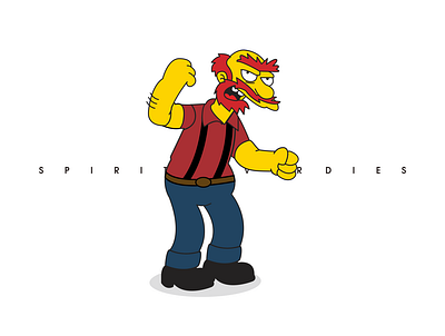 spirit casual style willie illustration the simpsons