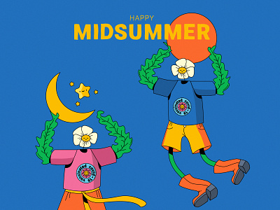 Happy Midsummer 2d design graphic design illustration vector