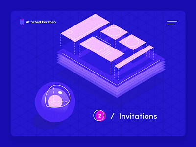 2 Dribbble Invites 2d blue dribbble invites graphic design illustration illustrator invite isometric web