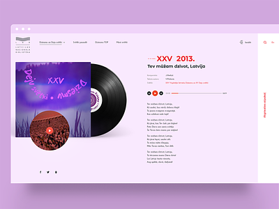 Song And Dance Celebration concept concept design layout minimal music sketch app ui ui ux webdesign website