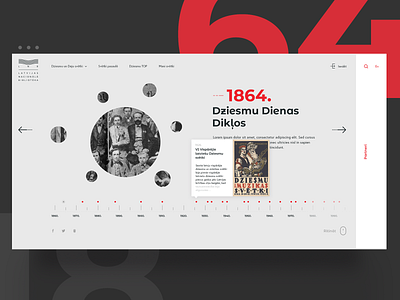 Timeline of Song And Dance Celebration concept design layout minimal sketchapp timeline typogaphy ui uidesign ux web webdesign