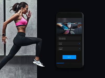 App Rexona 5000 steps 2d android app counter design designs fitness ios layout mobile app sport ui ux web