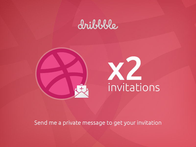 2 Dribbble invitations message private ux ui dribbble invitations