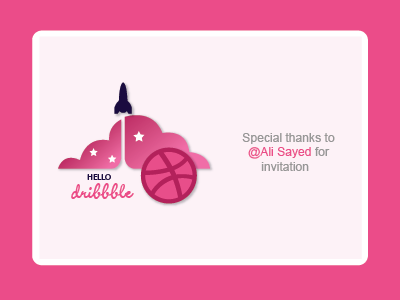 Hello Dribbble! debut dribbble flat hello